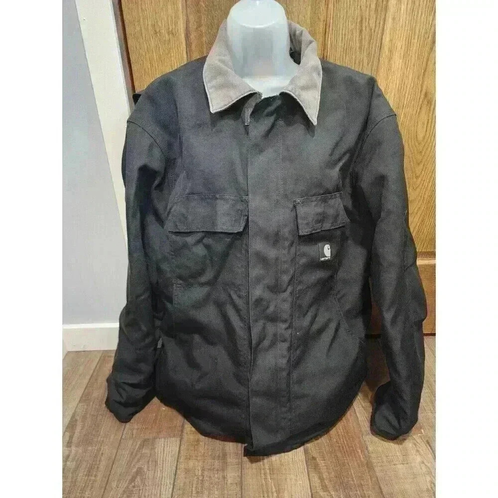 Carhartt Chocolate Black Santa Fae Jacket Size Large RN4806 C55 Black Grey - Picture 1 of 10